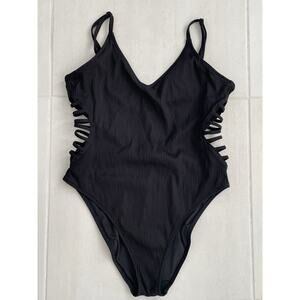 Victoria's Secret Pink Swim One Piece Swimsuit Ribbed Strappy